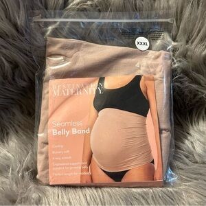 Destination Maternity Seamless Belly Band Womens Size XXXL Light Taupe Cooling‎